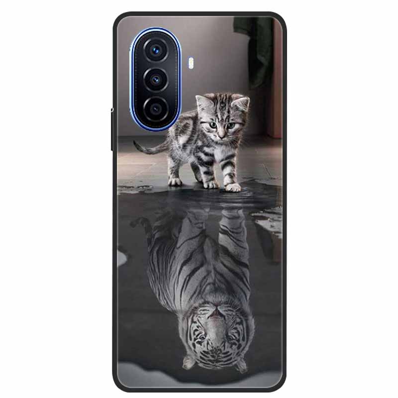 For Huawei Nova Y70 Plus Case Wolf Black Silicone Soft Phone Case For Huawei Nova Y70 Back Cover Case NovaY70 Y 70 Funda Coque