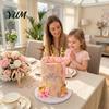 Home Baking Dessert Decorations 6 Pcs Ballet Cake Topper, Acrylic Ballerina Dancing Girl Birthday Ornament Decoration for Anniversary, Baby