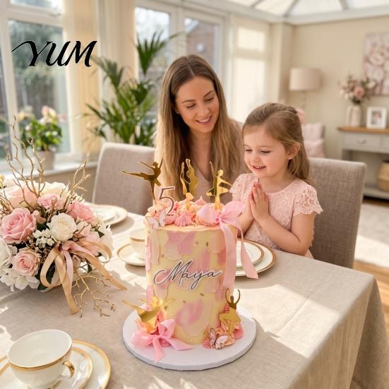 Home Baking Dessert Decorations 6 Pcs Ballet Cake Topper, Acrylic Ballerina Dancing Girl Birthday Ornament Decoration for Anniversary, Baby