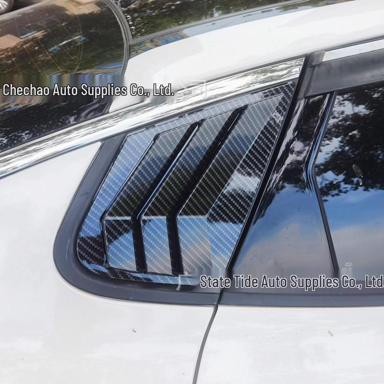 Kia K5 2016-19 Rear Quarter Window Carbon Fiber Louvers - Mustang Style Exterior Upgrade