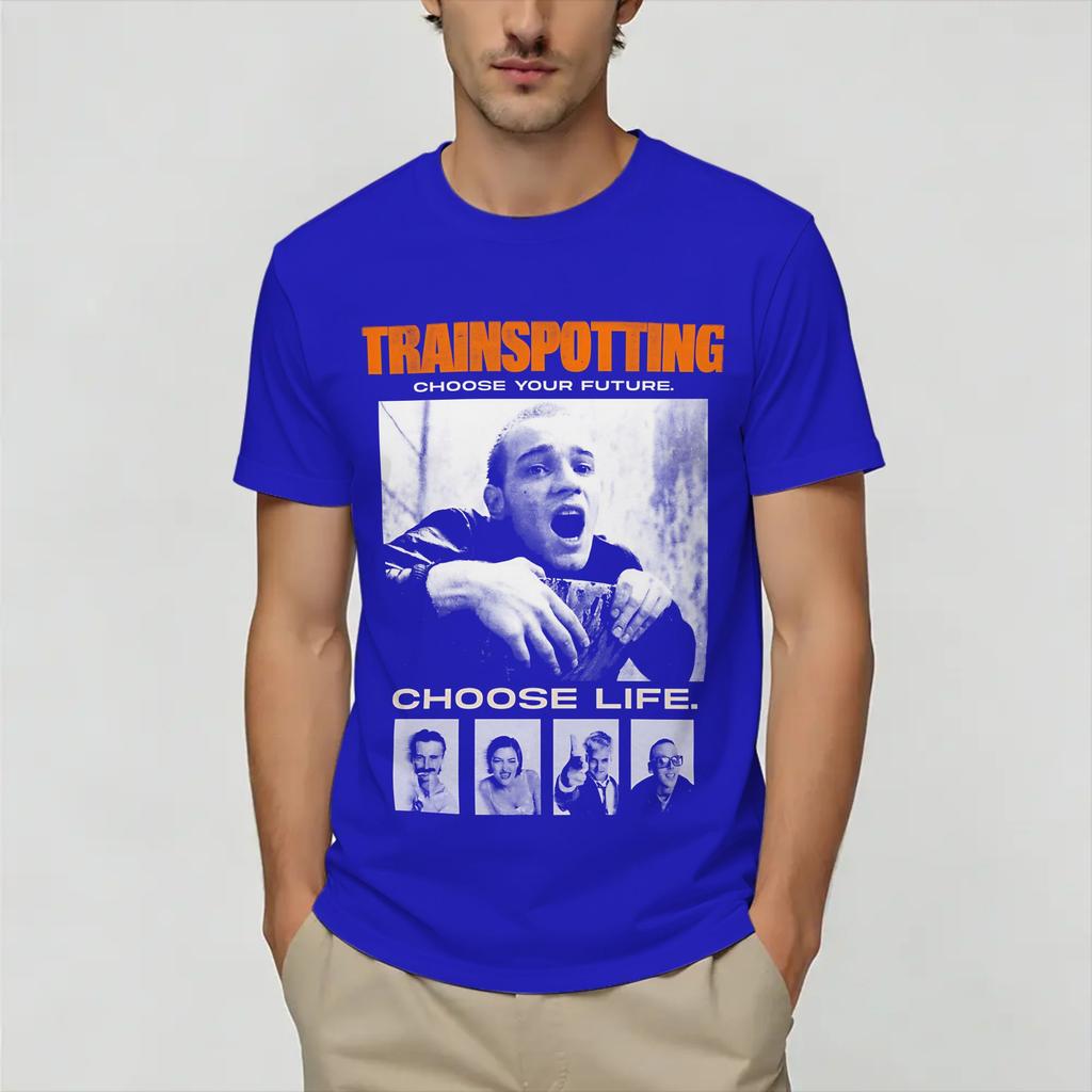 T-shirt Unisex Film Trainspotting Magliette Vintage in Cotone Manica Corta Top Girocollo Taglie Forti