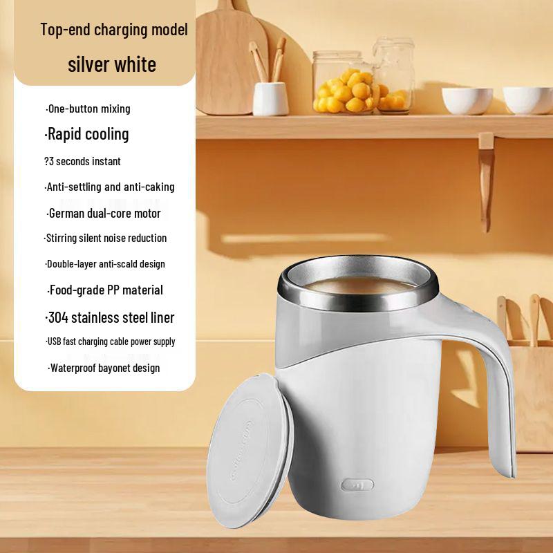 Automatic Magnetic Stirring Stainless Steel Insulated Coffee Mug
