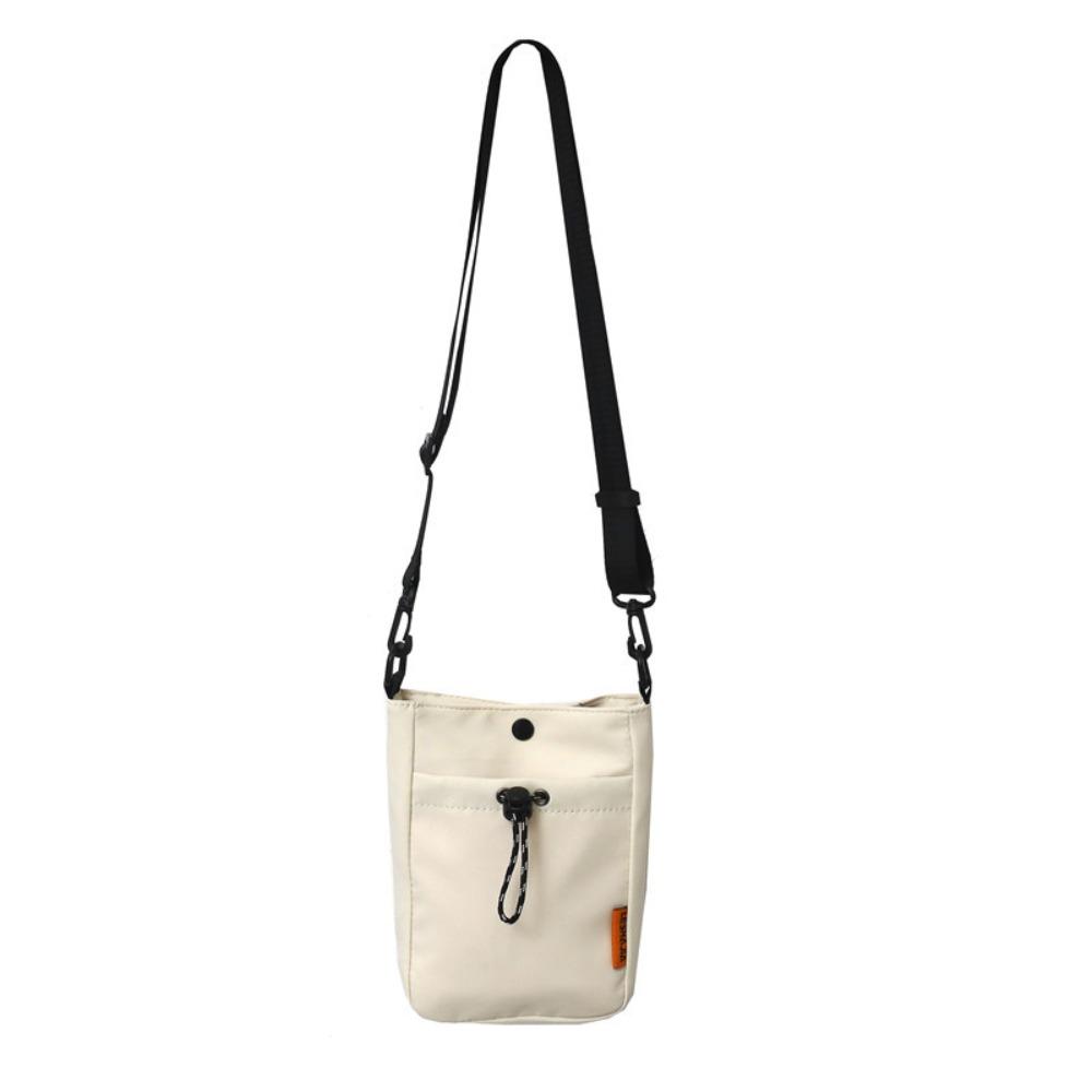 

Повседневная нейлоновая наплечная сумка Многофункциональная мужская квадратная сумка Простая кроссбоди Сумочка для телефона Бизнес белый