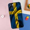 Sweden Flag Phone Case For iPhone 16 Pro Max 11 12 13 14 15 Pro Max Mini 16e 15 16 Plus XR Cover Shell