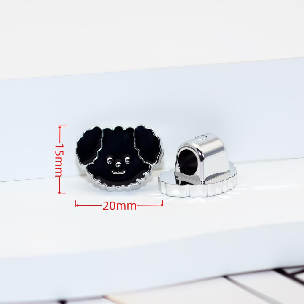 Elegant Matte Silver Teddy Bear Heart Strawberry Jewelry Hair Accessories with Handmade Details