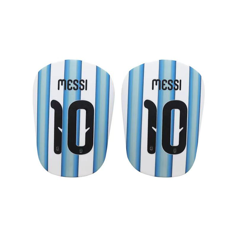 Mini Master Parastinchi Professionali da Calcio - Cristiano Ronaldo No. 7 & Messi No. 10 Protezioni per Polpacci