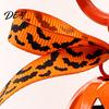 Pumpkin Bell Keychain with Bow Halloween Keychain, Hollow Head Key Ring Ribbon Bow, Backpacks Charm for Holiday Party Decoration Creepy