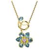 Multicolor Flower Imitation Crystal Alloy Silver Plated Gold Plated Necklace Unisex Necklace Blue 5709029
