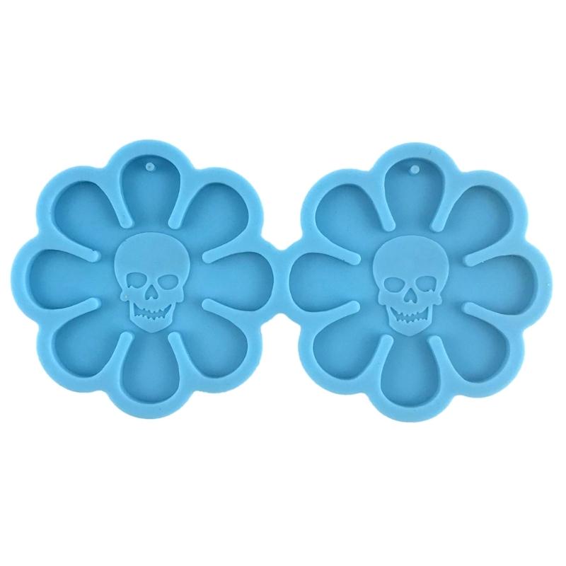

Halloween Earring Resin Mold Jewelry Casting Mold Silicone Pendant Mould Epoxy Resin Mold for Resin Jewelry DIY Crafts 1 синий