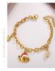 18K Gold-Plated Christmas DIY Pendant Bracelet