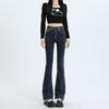 Women's High Waist Flared Jeans: Spring & Autumn Korean Retro Style