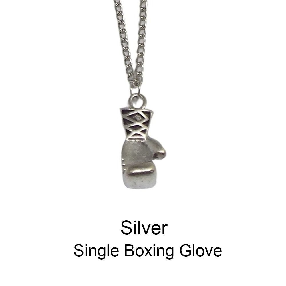 

Крутое ожерелье-чокер из нержавеющей стали, золото, серебро, черный, боксерская перчатка, кулон, цепь Single Boxing Glove серебряный