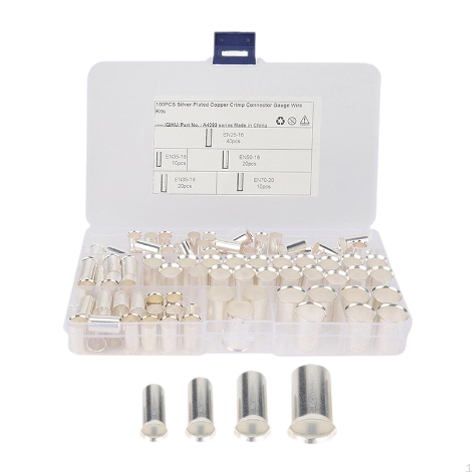 

100-кратный медный стыковый соединитель, неизолированный кабельный наконечник, концевая клемма шнура, провод