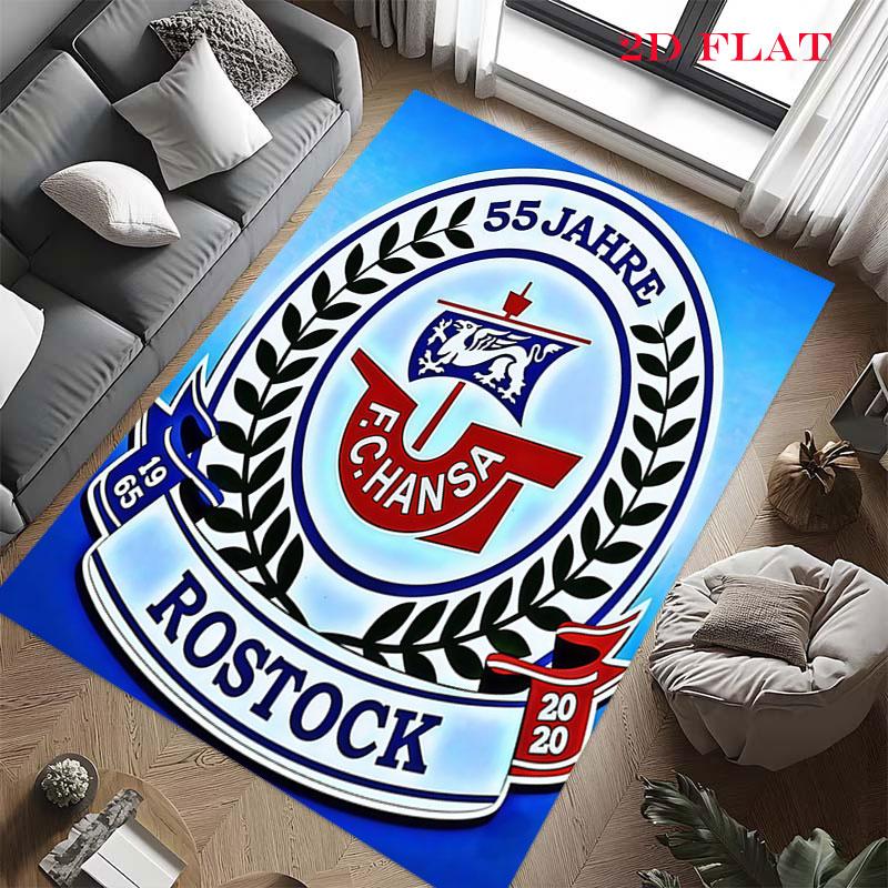 FC Hansa Rostock Carpet Rug for Living Room Bedroom Home Sofa Decoration,Kids Play Nonslip Floor Mat
