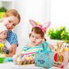 Easter Handle Tote Bags – Reusable Non-Woven Gift Bags For Bunny Egg Hunt Party Favors – 4/6/12 Pack Options (8.26x7.87x5.9")