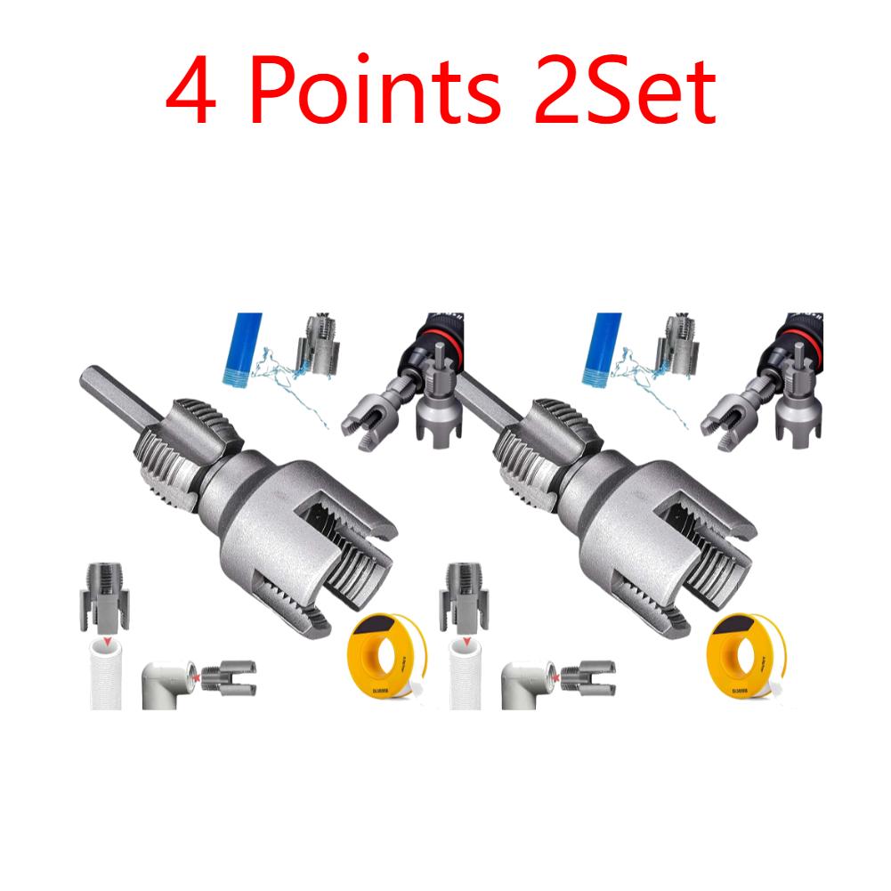 2-10Set Integrated Internal & External Pipe Threading Tool PVC Pipe Thread Cutting Tool DN15 DN20 Pipe Threading Tool