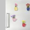 8 Piezas Miniaturas Resinas Imánes de Jarrón Para Nevera Decoraciones de Oficina Magnético 3D Jarrones de Brotes Maceta Adornos de Refrigerador