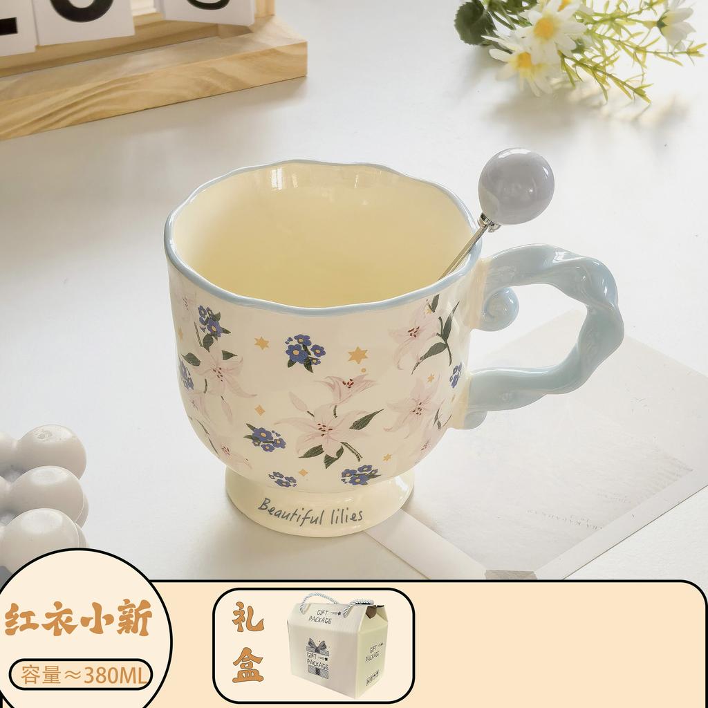Creative ceramic cup mug large capacity girls high value cup souvenir birthday gift water cup coffee cup