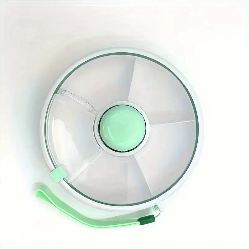 

Вращающийся контейнер для закусок Детский портативный поднос для подачи закусок Тарелка для семян дыни Коробки для хранения Спиннер Конфетница с крышкой 18cm зелёный