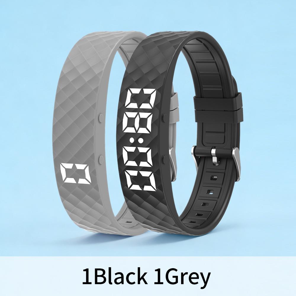 Braccialetto Intelligente LED Digitale Impermeabile Smart Clock Smartband Con contapassi per la corsa Monitor Smart Band Allarme Vibrante Promemoria