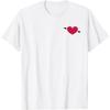 VERLIEBTES SYMBOL AMORPFEIL UND VON LIEBE GETROFFENES HERZ T-Shirt(1)