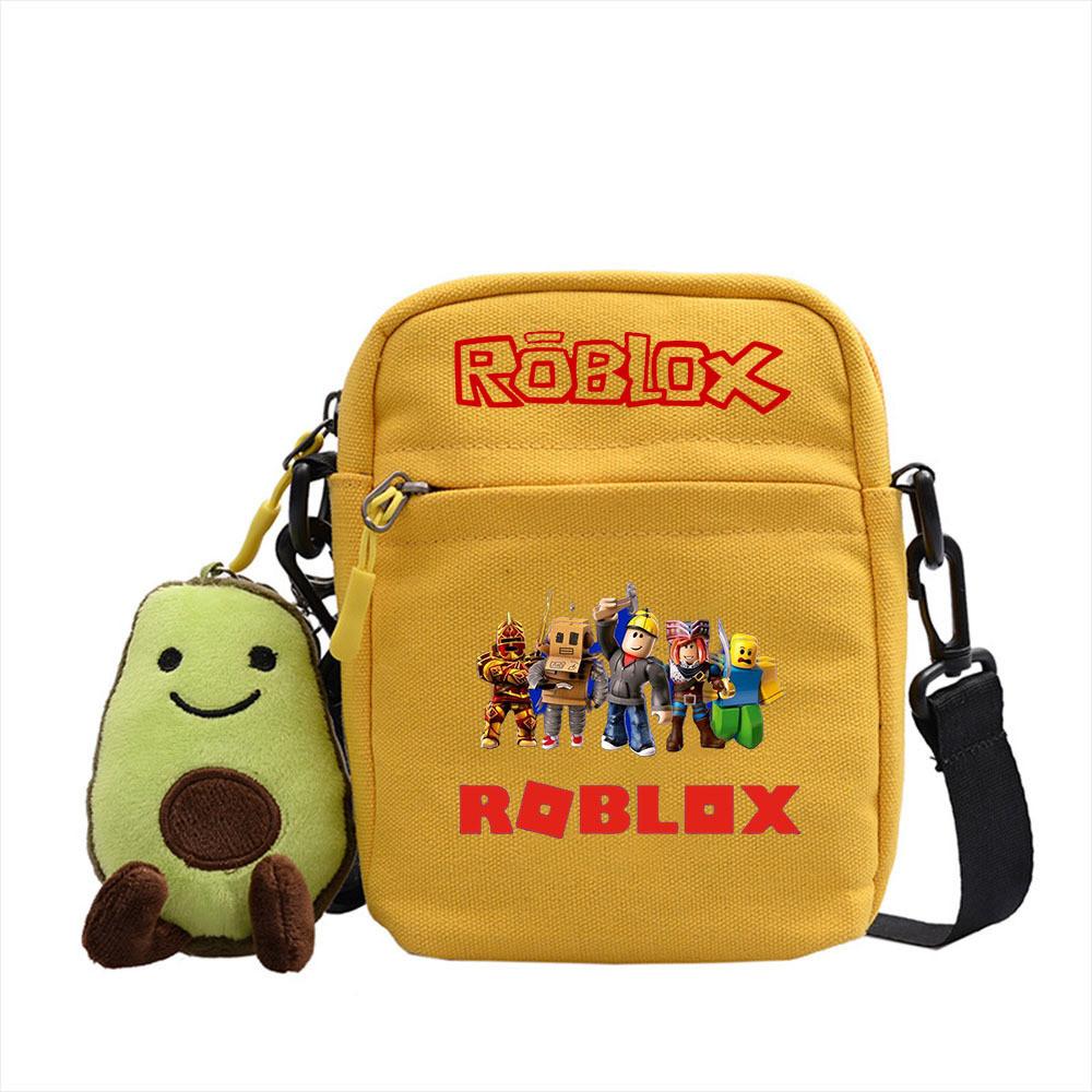 Plátěná taška přes rameno Roblox s potiskem herní postavičky pro běžné cestování a do školy