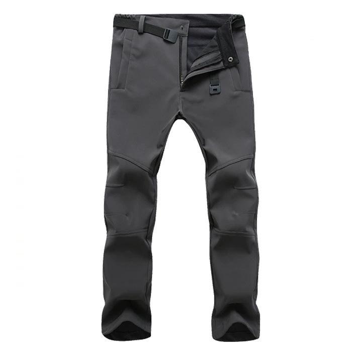 Winter Men Camping Hiking Pants Tactic Travel Soft Shell Warm Waterproof Fleece Windproof Outdoor Trekking Trousers
