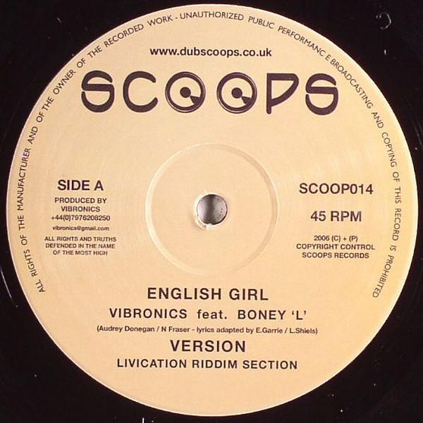 

10inch Record VIBRONICS BONEY L RANKING JOE English Girl Original Rastaman SCOOP014 Scoops 2006 UK Reggae Ska Dub Used