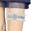 European Lace Garter with Inlaid Crystal Rhinestones for Brides