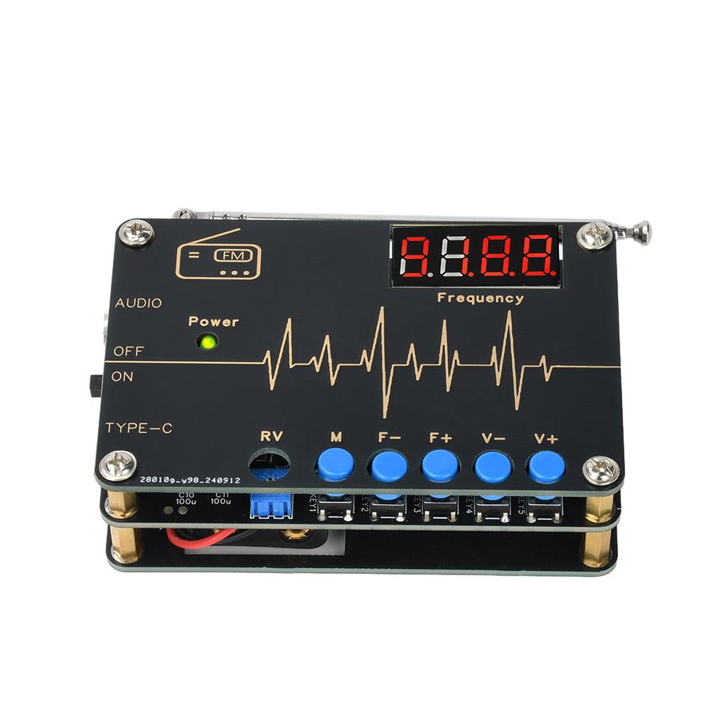DC 5V DIY Digital FM Radio Kit 87-108MHz Adjustable Frequency RDA5807M FM Electronic Soldering Practice Assembly DIY Loose Parts