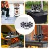 12 Blade Wood Stove Fan Heat Powered Fireplace Fan Log Wood Burner Double Head Fan Quiet Home Thermal Cycle Warm Air Heating