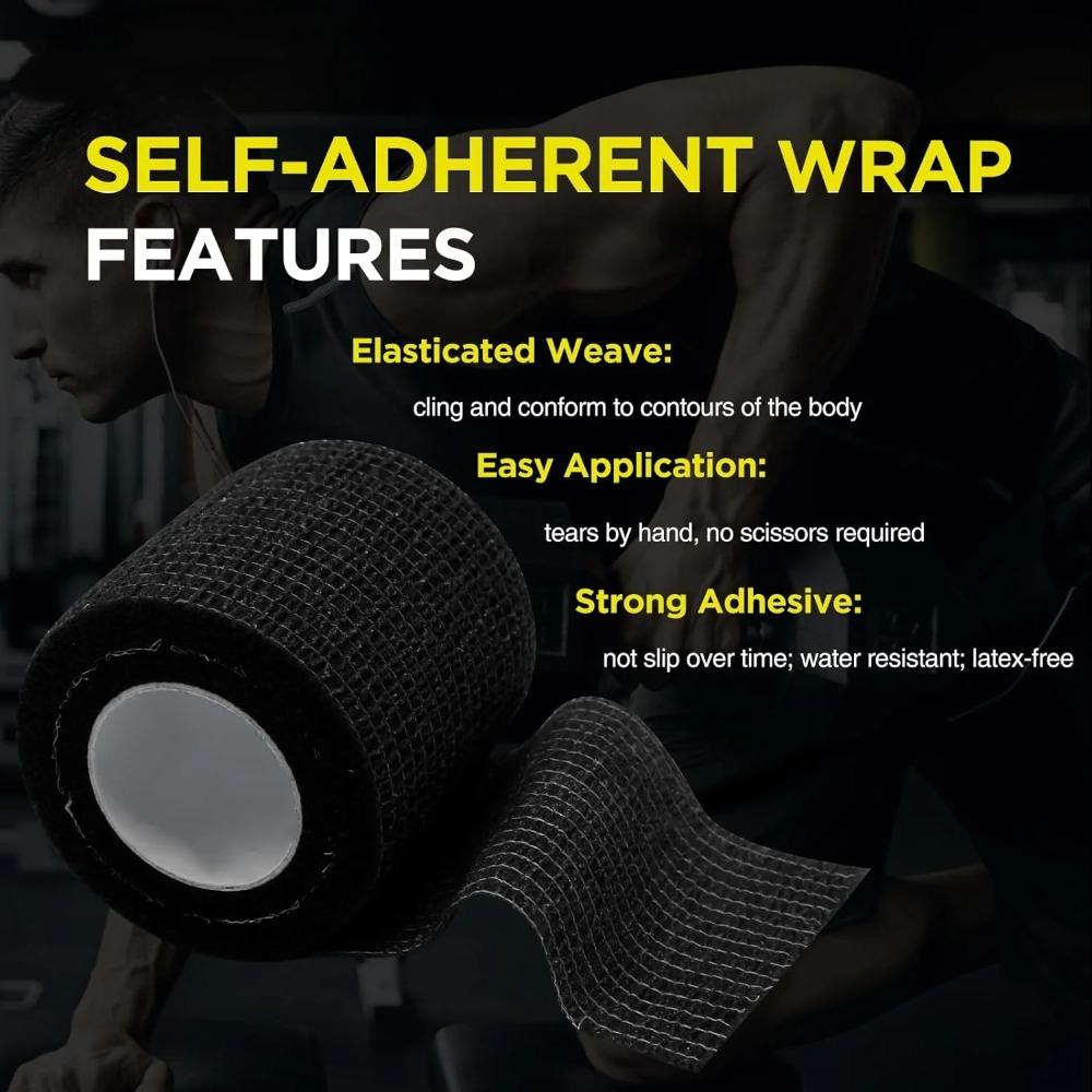 Athletic Wrap Tape Self Adhesive Elastic Bandage Elastoplast Sports Protector Knee Finger Ankle Palm Shoulder