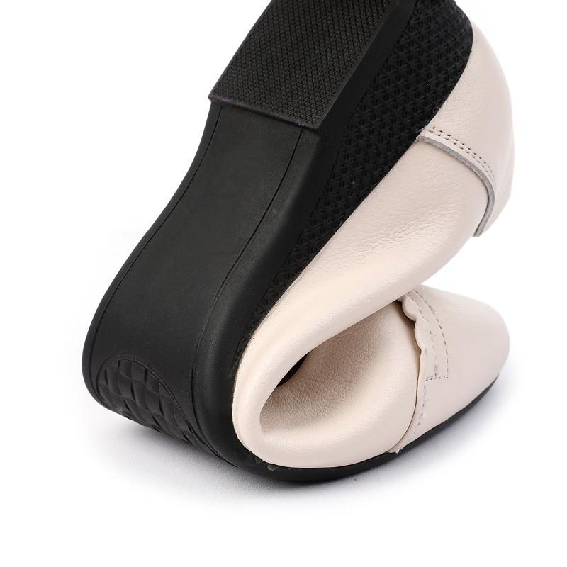 Women Shoes Casual Genuine Leather Spring 2025 New Soft-soled Lightweight Mother Shoes Large Size 35-43 Flat Shoes For Ladies