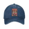 Tiger Graphic Psalm  Vintage Washed Baseball Cap Outdoor For Womens Unisex FeUnisex