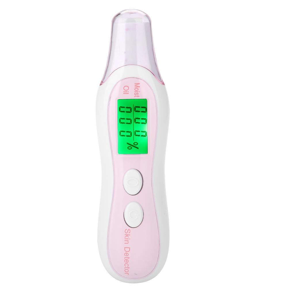 Digital LCD Display   Skin Sensor Tester Facial Moisture Water Oil Analyzer White