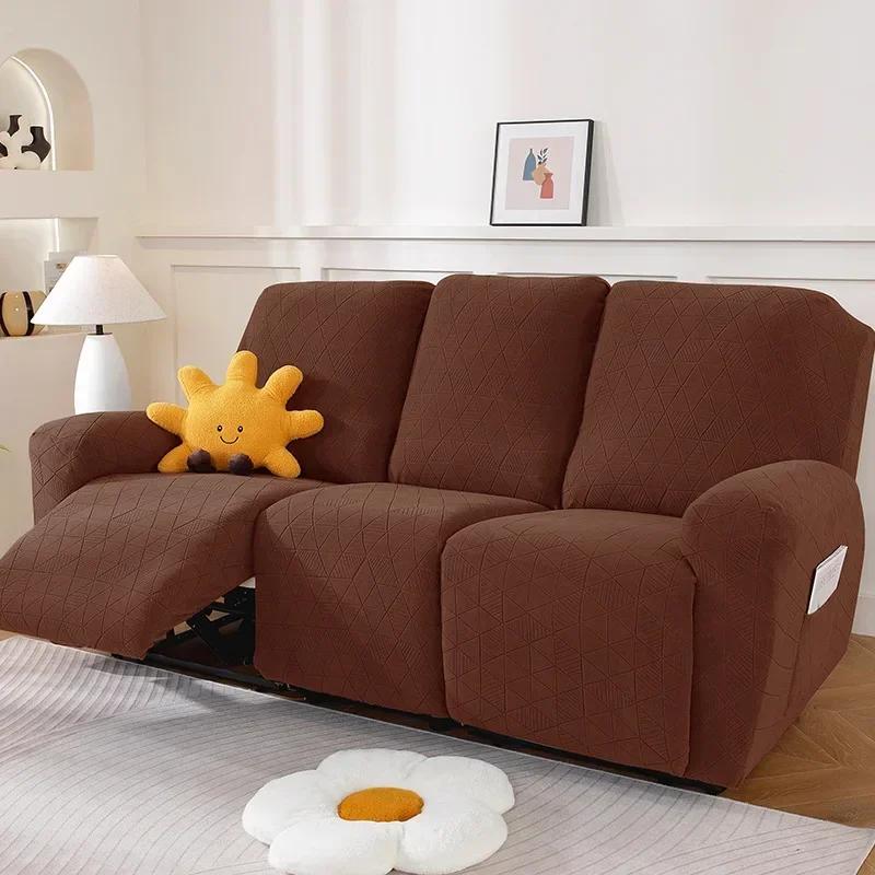 Recliner Sofa Cover Non-slip Massage  Sofa Cover All-inclusive Lounger Single Seater Couch Sofa Slipcover Armchair Cover