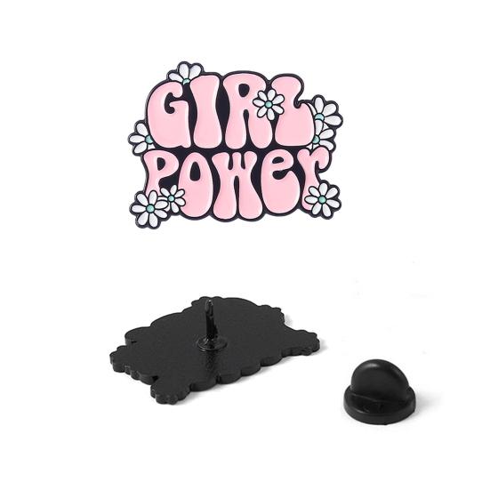 Feministická brož Krásný design Snadno se nosí Dobrý lesk Vynikající šperky Kostýmní doplňky Girl Power