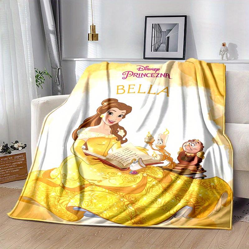1pc, Disney Princess Bella Throw Blanket Soft Flannel Coverlet for Bed, Couch, Travel, Camping, Car, Beach, Office Nap Perfect Gift