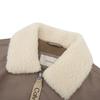 Calvin Klein Casual Commuter Letter Woven Strap Zipper Fleece Collar Cotton Jacket Men jackets Earth-Brown J326108