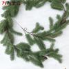 American Christmas Decoration Soft Glue Pine Needles Cypress Pine Leaves Pine Cones Simulation Rattan Wall Hanging