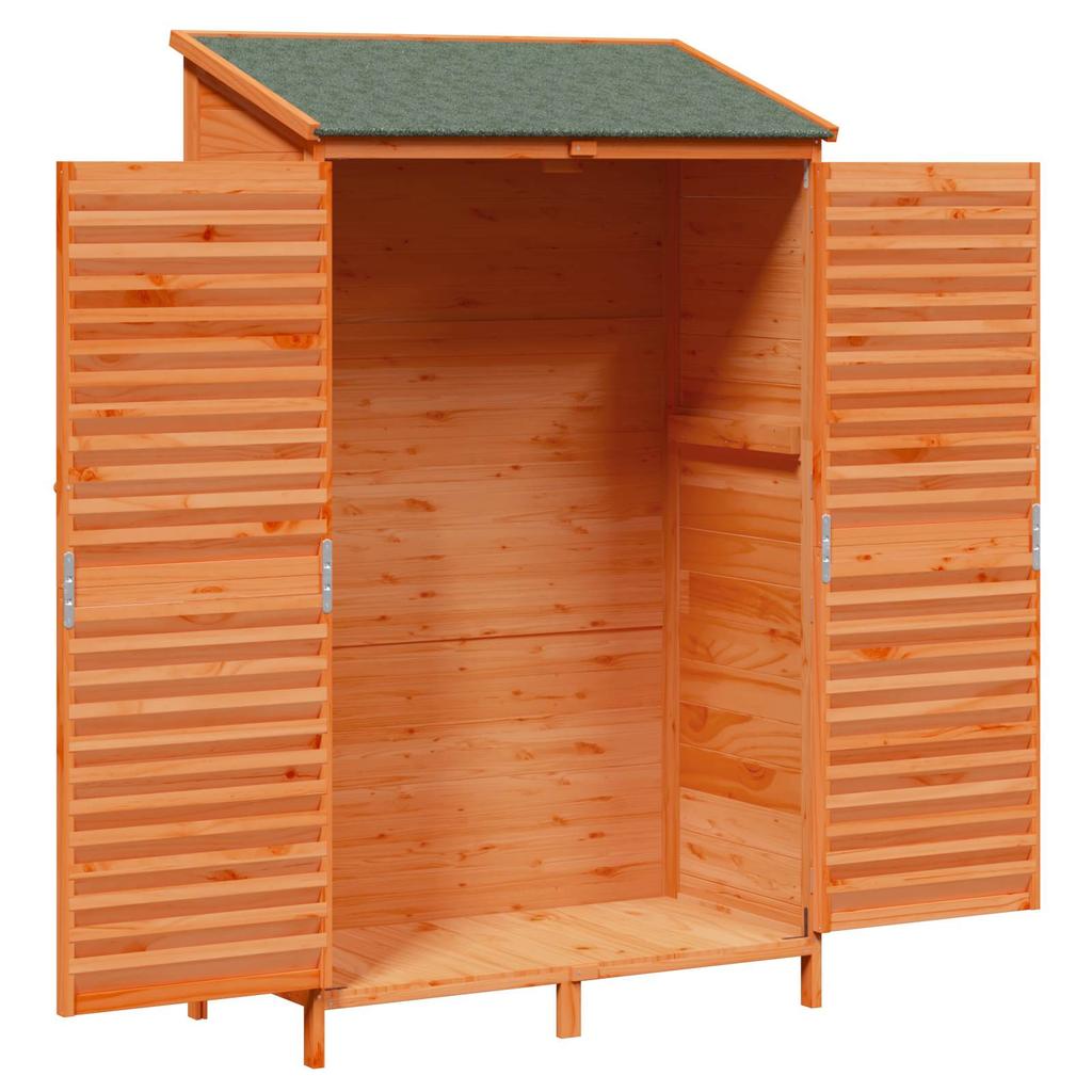 Garden Shed Brown 106 x 56 x 176.5 cm Solid Spruce Wood