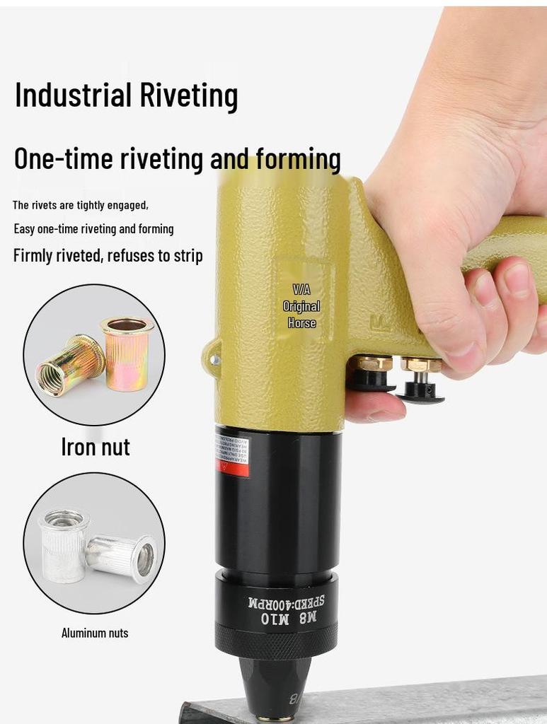 Bai Ma Z8M Pneumatic Rivet Nut & Cap Gun (Imperial & US Standard Compatible)