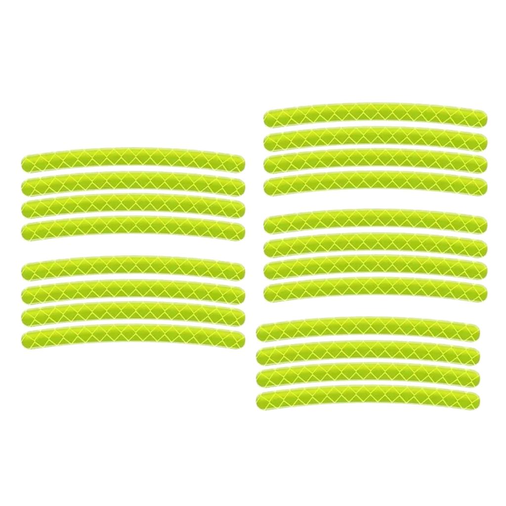 20PCS Reflective Car Wheel Rim Stickers Universal Sun Protection Waterproof Night Safety Warning Stickers