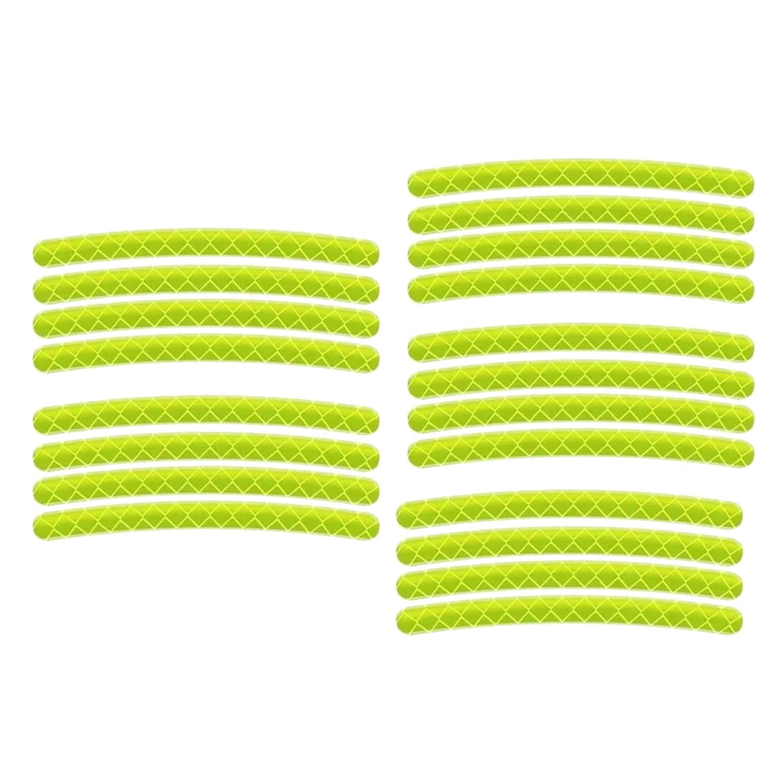 

20PCS Reflective Car Wheel Rim Stickers Universal Sun Protection Waterproof Night Safety Warning Stickers