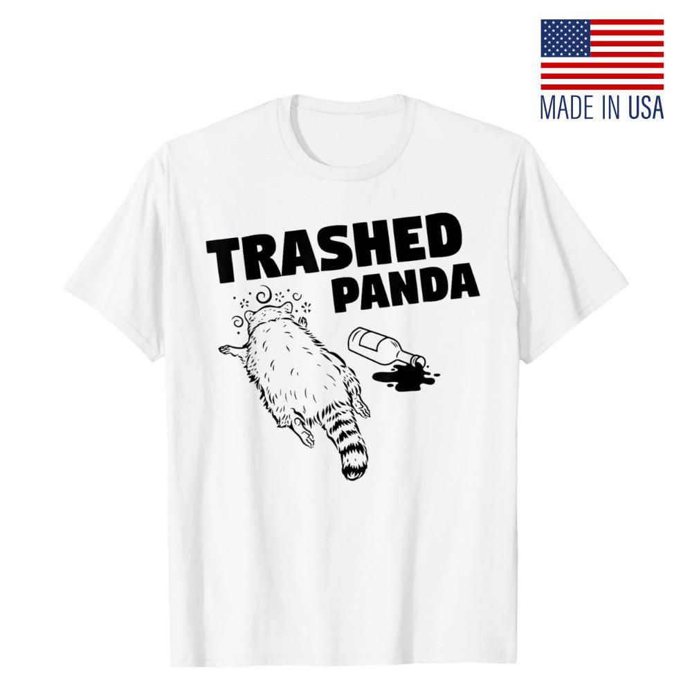 Funny Trashed Panda Racoon Gets Drunk T-Shirt Fan-Made Reprint Size S-5XL Unisex T-Shirt L
