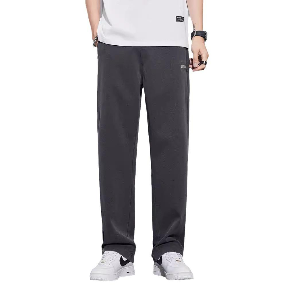 Men Summer Thin Loose Straight-Leg Trendy Brand Ice Silk Cool New Casual Long Pants