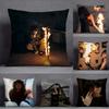 Singer J-Jane Remover Music Pillow Case Square Double-Sided Printing Short Plush Sofa Cushion Cover Bedroom Bedside Pillow