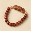 Natural Lightning-Struck Jujube Wood Beads DIY Pixiu Ruyi Bracelet for Men and Women 8x9 Cultural Prayer Beads Bracelet.