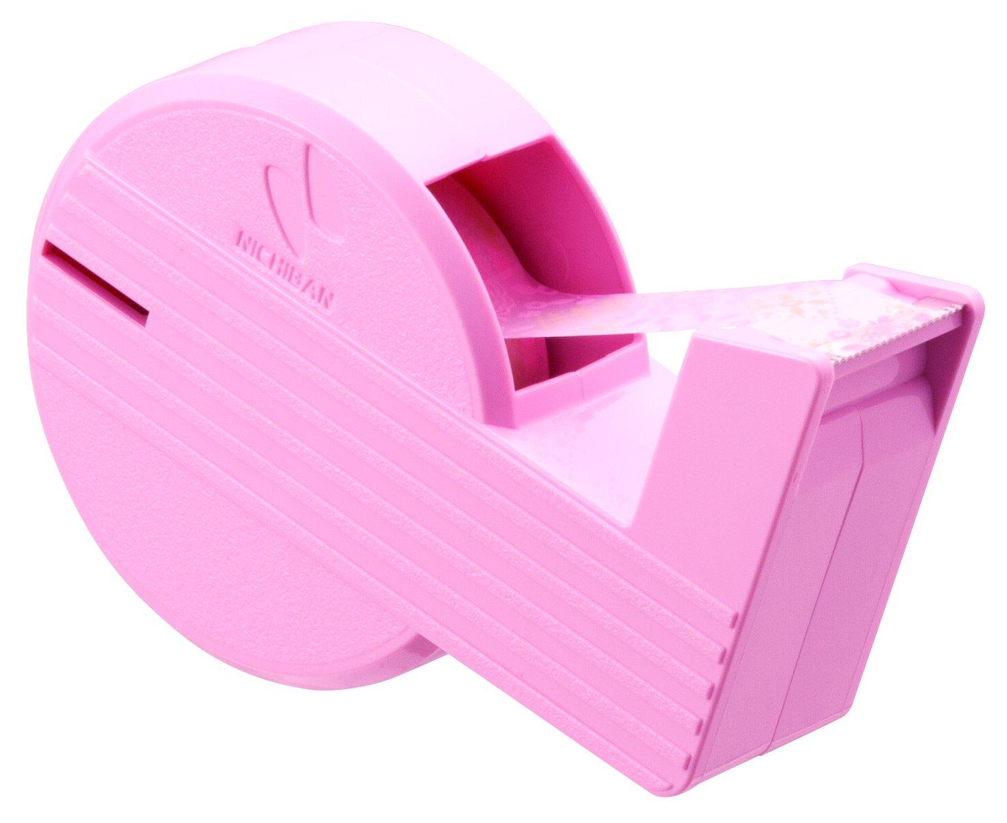 Nichiban Petit Joie Tape Cutter with Patterned Mending Pink Tape, PJMD-CBPK розовый