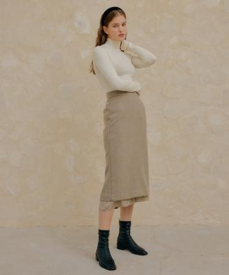 Yeoppe Layered Skirt_Beige
